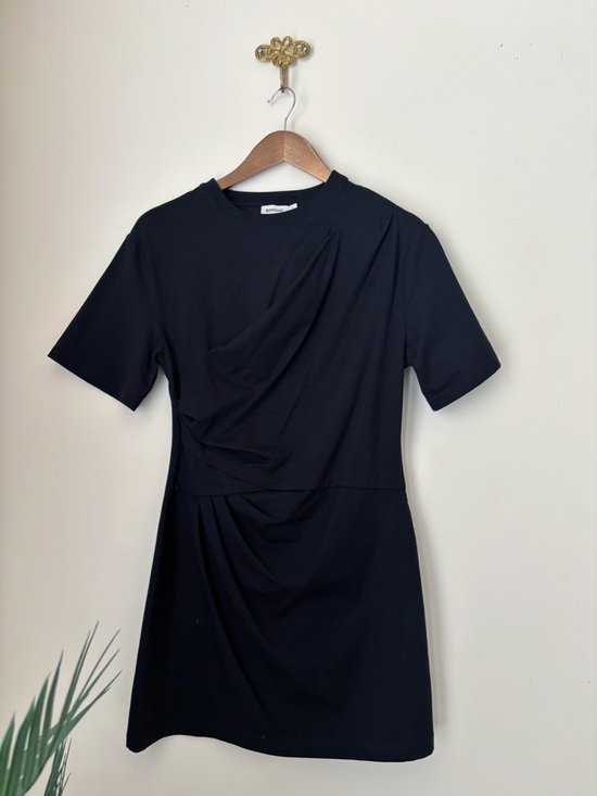 Simkhai Dresses & Skirts - SIMKHAI Zeus Black Draped T-Shirt Dress Small Designer Minimalist